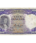 1931 Spain 100 Pesetas Banknote