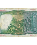 1931 Spain 100 Pesetas Banknote