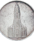 1935-G Germany 5 Mark Silver Coin Potsdam Church