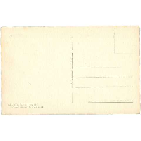 1937 Tripoli, Libya Postcard – Casino Municipale Uaddan