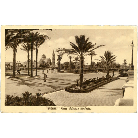 1937 Tripoli, Libya Postcard – Parco Principe Umberto