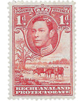 1938 1 d Bechuanaland Protectorate Stamp George VI, Cattle