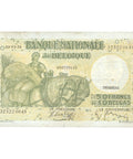 1938 Belgium 50 Francs Banknote
