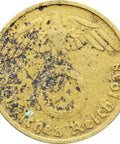 1938 D Germany 5 Reichspfennig Coin