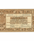 1938 Netherlands 1 Gulden Zilverbon Banknote