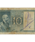 1939 Italy 10 Lire Banknote