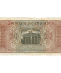 1940 - 1945 20 Reichsmark Germany Banknote