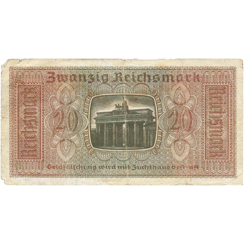 1940 - 1945 20 Reichsmark Germany Banknote