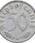 1940 A Germany 50 Reichspfennig Coin