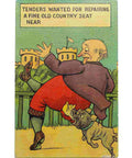 1940’s Vintage Comic Postcard “Tenders wanted for repairing a fine old country seat near”