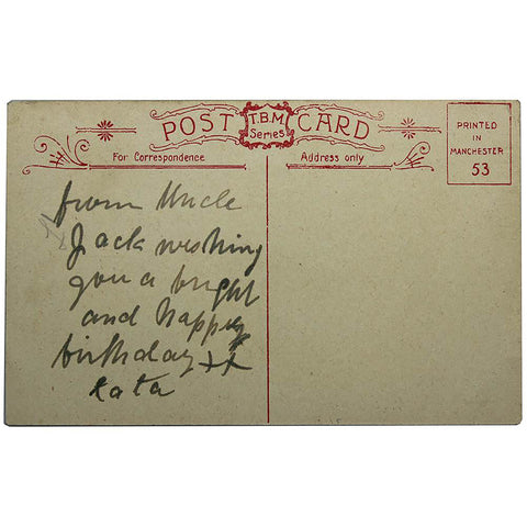 1940’s Vintage Comic Postcard “You were just going to kiss her, weren’t you no. Well I will, if you’ll hold my lamp”