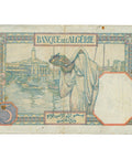 1941 Algeria 5 Francs Banknote