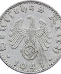 1941 A Germany 50 Reichspfennig Coin