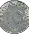 1941 Germany 10 Reichspfennig Coin