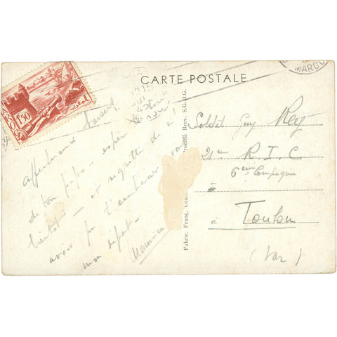 1942 Casablanca, Morocco - Boulevard du 4e Zouaves 2nd Moroccan Rifle Regiment