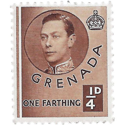 1942 ¼ d Grenada Stamp King George VI