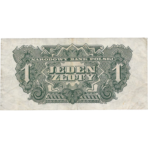 1944 Poland 1 Złoty Banknote