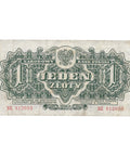 1944 Poland 1 Złoty Banknote