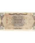1944 200 Million Drachmai Greece Banknote