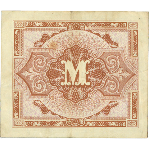 1944 Germany Allied Military Authority 1/2 Mark Banknote