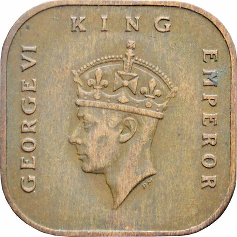 1945 Malaya George VI One Cent Smaller Type Coin