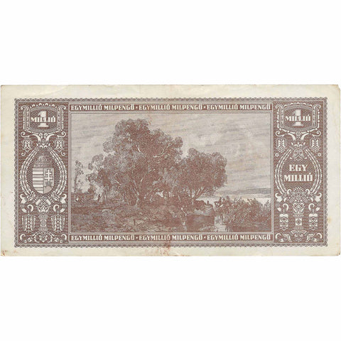 1946 1000000 Milpengo Hungary Banknote Portrait of Lajos Kossuth