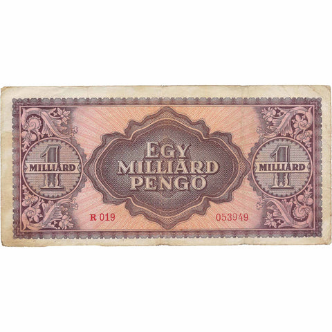 1946 Milliard Pengo Hungary Banknote Portrait of Lucia Lendvay