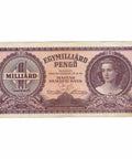 1946 Milliard Pengo Hungary Banknote Portrait of Lucia Lendvay