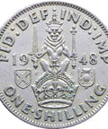 1948 One Shilling George VI British Coin