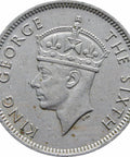 1948 Malaya 10 Cents George VI Coin