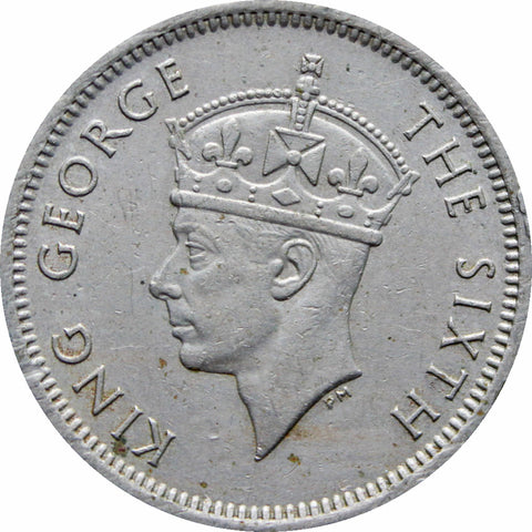 1948 Malaya 10 Cents George VI Coin