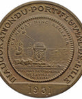 1951 Inauguration of the Port Fluvial de Lille Chambre de Commerce Medal