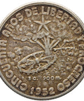 1952 20 Centavos Coin Silver 50th. Anniversary of the Republic