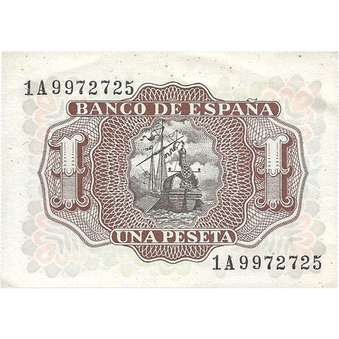 1953 Spain 1 Peseta Banknote