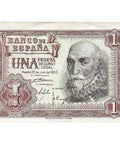1953 Spain 1 Peseta Banknote