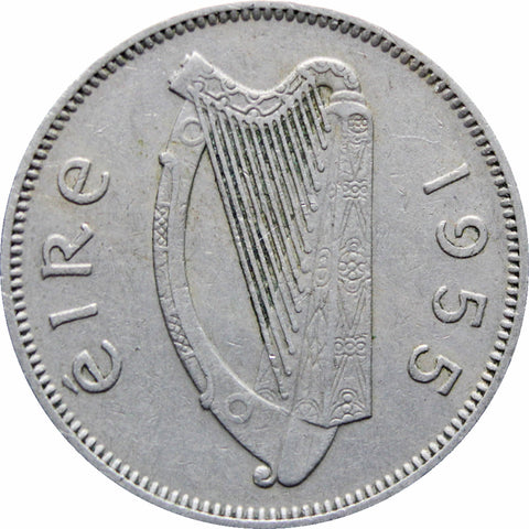 1955 Ireland 6 Pingin 1 Reul Coin