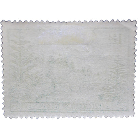 1956 Stamp Norfolk Island View of Ball Bay 1 and half d - Australian penny