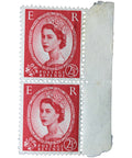 1958 Stamp United Kingdom Elizabeth II 2 and half d - British penny Predecimal Wilding