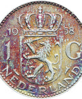 1958 One Gulden Netherlands Juliana Coin Silver