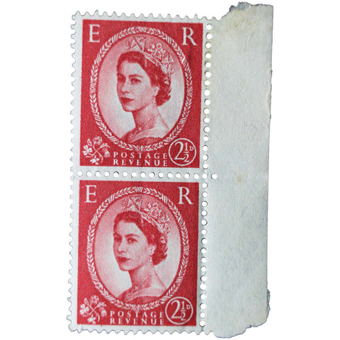 1958 Stamp United Kingdom Elizabeth II 2 and half d - British penny Predecimal Wilding