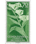 1959 70 Spanish Céntimos Spanish Guinea Stamp Pro Children Flowers