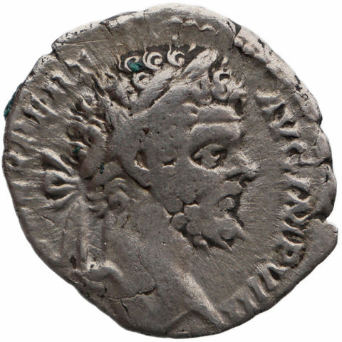 196 - 197 Roman Empire Denarius Septimius Severus Coin IMP VIII