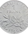 1960 One Franc France Coin