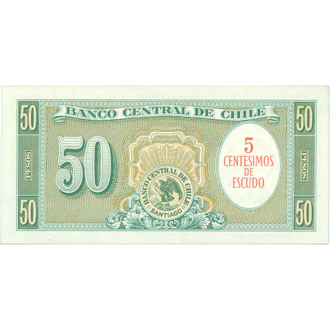 1960 Chile 50 Pesos Banknote – Banco Central de Chile
