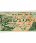 1961 Indonesia 1 Rupiah Banknote