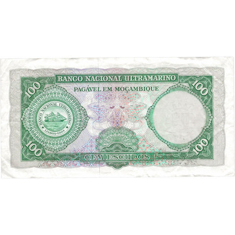 1961 Mozambique 100 Escudos Banknote