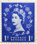 1961 United Kingdom Stamp One British penny Queen Elizabeth II Predecimal Wilding