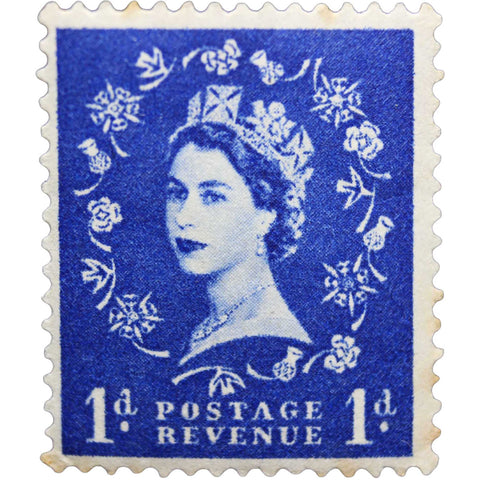 1961 United Kingdom Stamp One British penny Queen Elizabeth II Predecimal Wilding