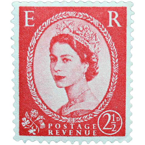 1961 United Kingdom Stamp Two and Half British penny Queen Elizabeth II Predecimal Wilding