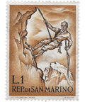 1962 One Sammarinese Lira San Marino Stamp Mountaineer roping
